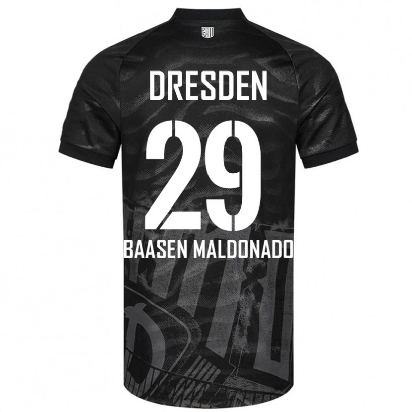 Danxen Homem Camisola Luis Baasen Maldonado #29 Preto Cinzento Alternativa 2025/26 Camisa Brasil
