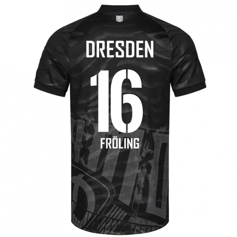 Danxen Homem Camisola Nils Fröling #16 Preto Cinzento Alternativa 2025/26 Camisa Brasil