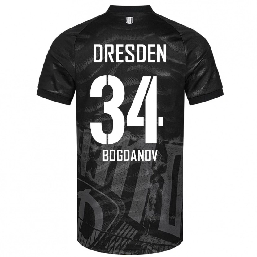 Danxen Homem Camisola Dmytro Bogdanov #34 Preto Cinzento Alternativa 2025/26 Camisa Brasil