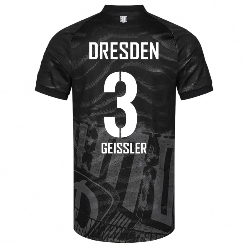 Danxen Homem Camisola Jonathan Geißler #3 Preto Cinzento Alternativa 2025/26 Camisa Brasil
