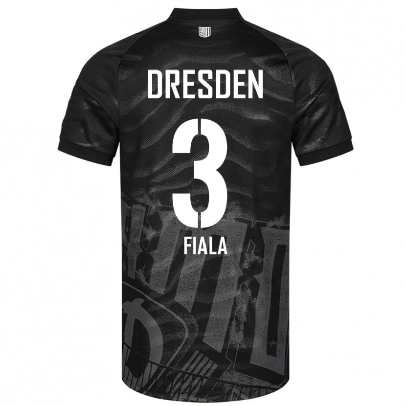 Danxen Homem Camisola Matej Fiala #3 Preto Cinzento Alternativa 2025/26 Camisa Brasil