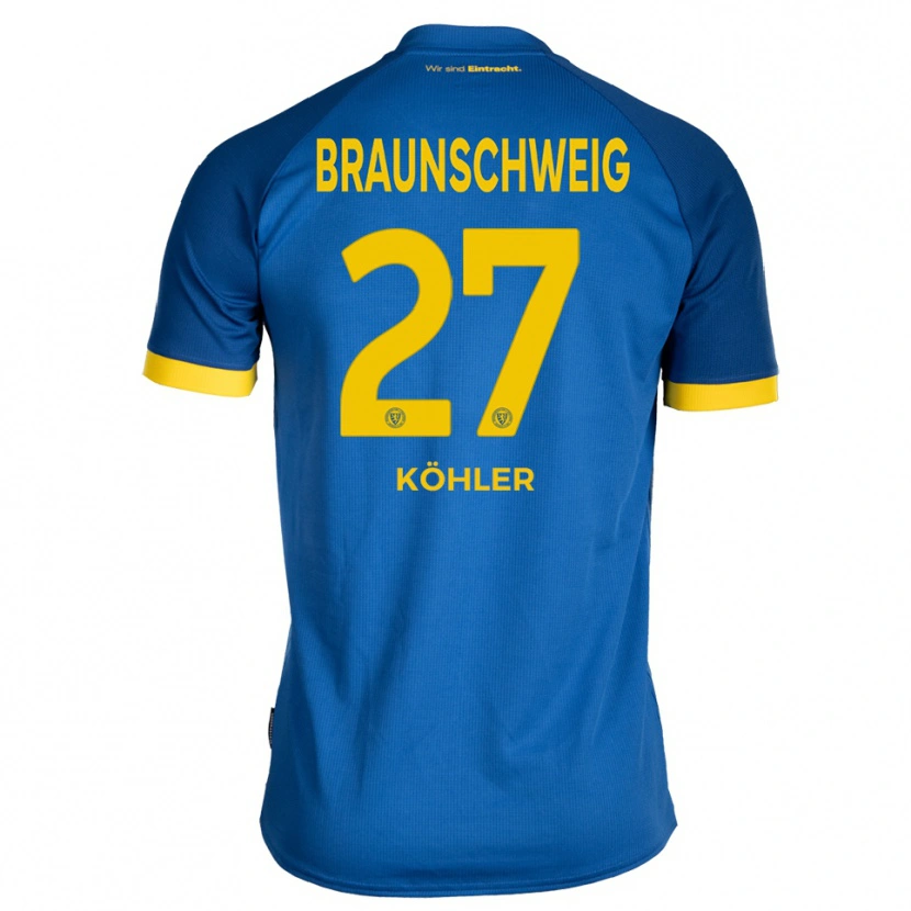 Danxen Homem Camisola Sven Köhler #27 Azul Royal Amarelo Alternativa 2025/26 Camisa Brasil
