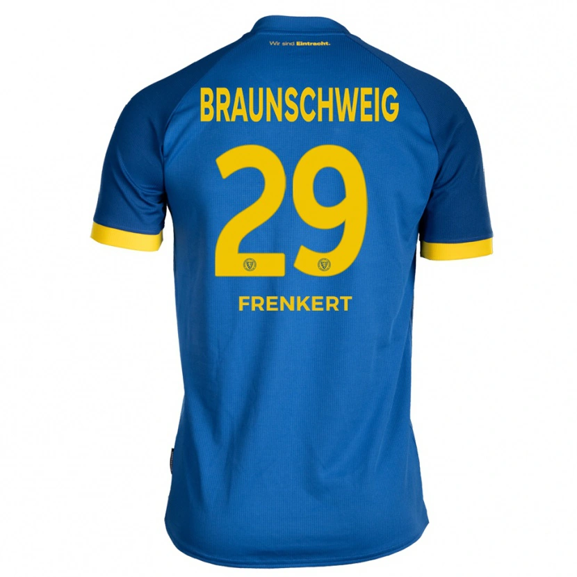 Danxen Homem Camisola Lukas Frenkert #29 Azul Royal Amarelo Alternativa 2025/26 Camisa Brasil