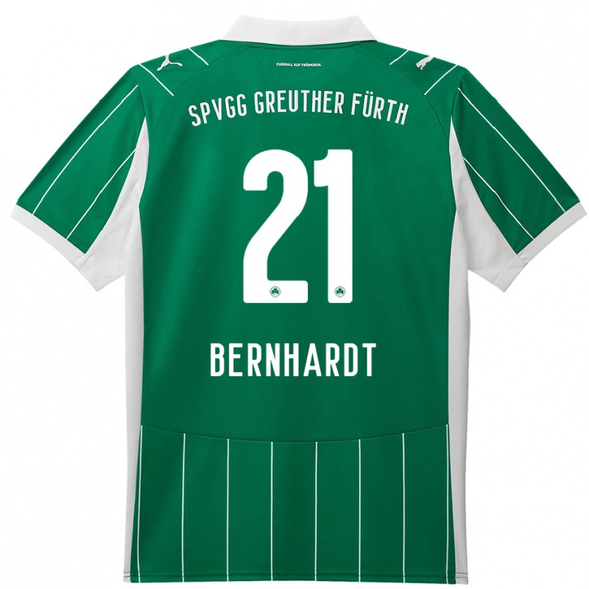 Danxen Homem Camisola Luca Bernhardt #21 Verde Branco Alternativa 2025/26 Camisa Brasil