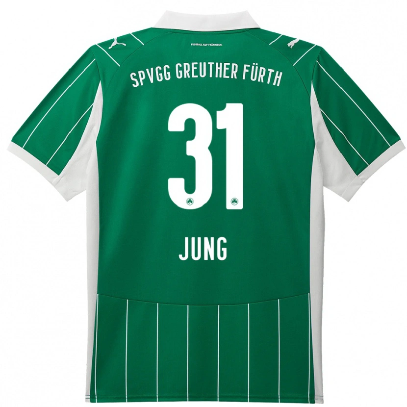 Danxen Homem Camisola Sebastian Jung #31 Verde Branco Alternativa 2025/26 Camisa Brasil