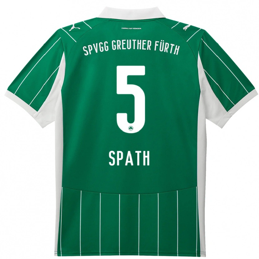 Danxen Homem Camisola Dominik Spath #5 Verde Branco Alternativa 2025/26 Camisa Brasil