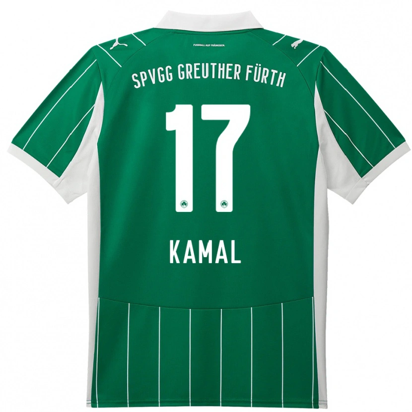 Danxen Homem Camisola Fadl Kamal #17 Verde Branco Alternativa 2025/26 Camisa Brasil
