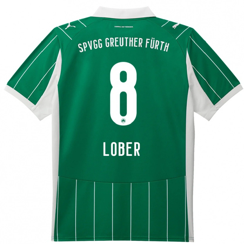 Danxen Homem Camisola Jannik Lober #8 Verde Branco Alternativa 2025/26 Camisa Brasil