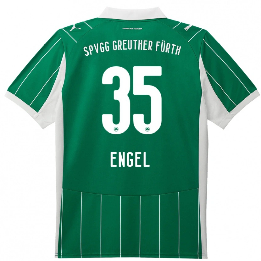 Danxen Homem Camisola Jakob Engel #35 Verde Branco Alternativa 2025/26 Camisa Brasil