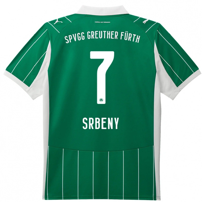Danxen Homem Camisola Dennis Srbeny #7 Verde Branco Alternativa 2025/26 Camisa Brasil