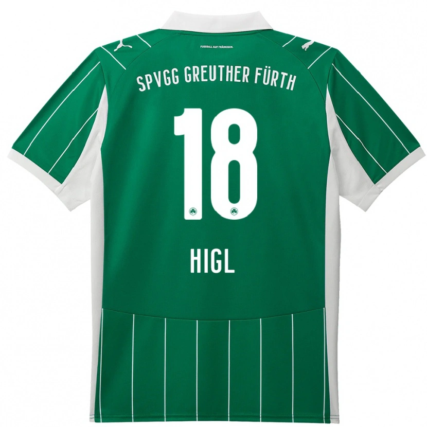 Danxen Homem Camisola Felix Higl #18 Verde Branco Alternativa 2025/26 Camisa Brasil