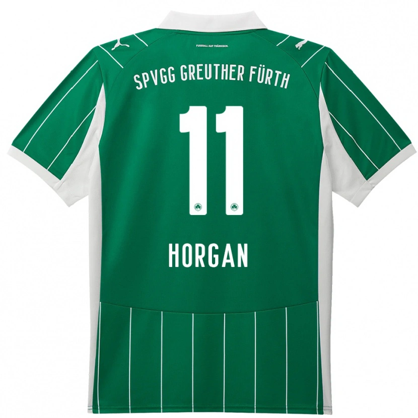 Danxen Homem Camisola Finn Horgan #11 Verde Branco Alternativa 2025/26 Camisa Brasil