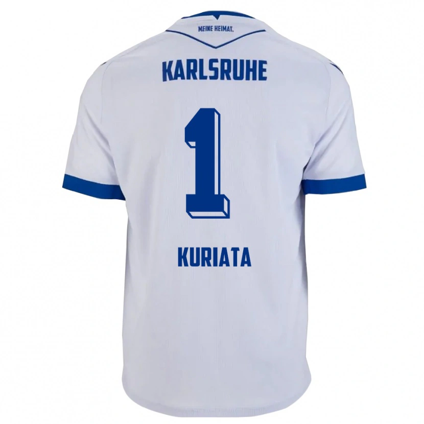 Danxen Homem Camisola Malik Kuriata #1 Branco Azul Alternativa 2025/26 Camisa Brasil