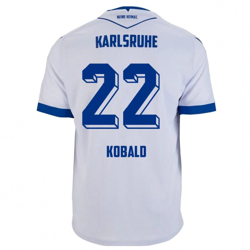 Danxen Homem Camisola Christoph Kobald #22 Branco Azul Alternativa 2025/26 Camisa Brasil