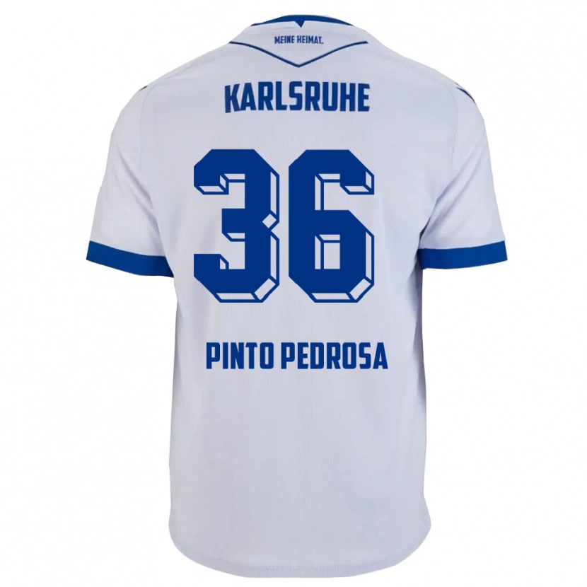 Danxen Homem Camisola Rafael Pinto Pedrosa #36 Branco Azul Alternativa 2025/26 Camisa Brasil