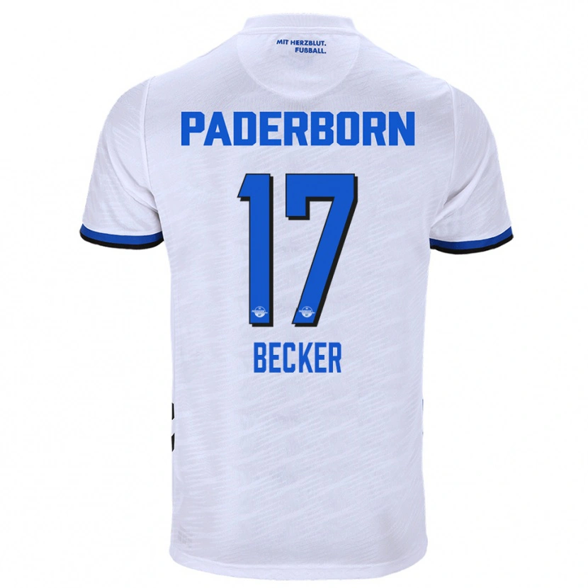 Danxen Homem Camisola Marlon Becker #17 Branco Azul Alternativa 2025/26 Camisa Brasil