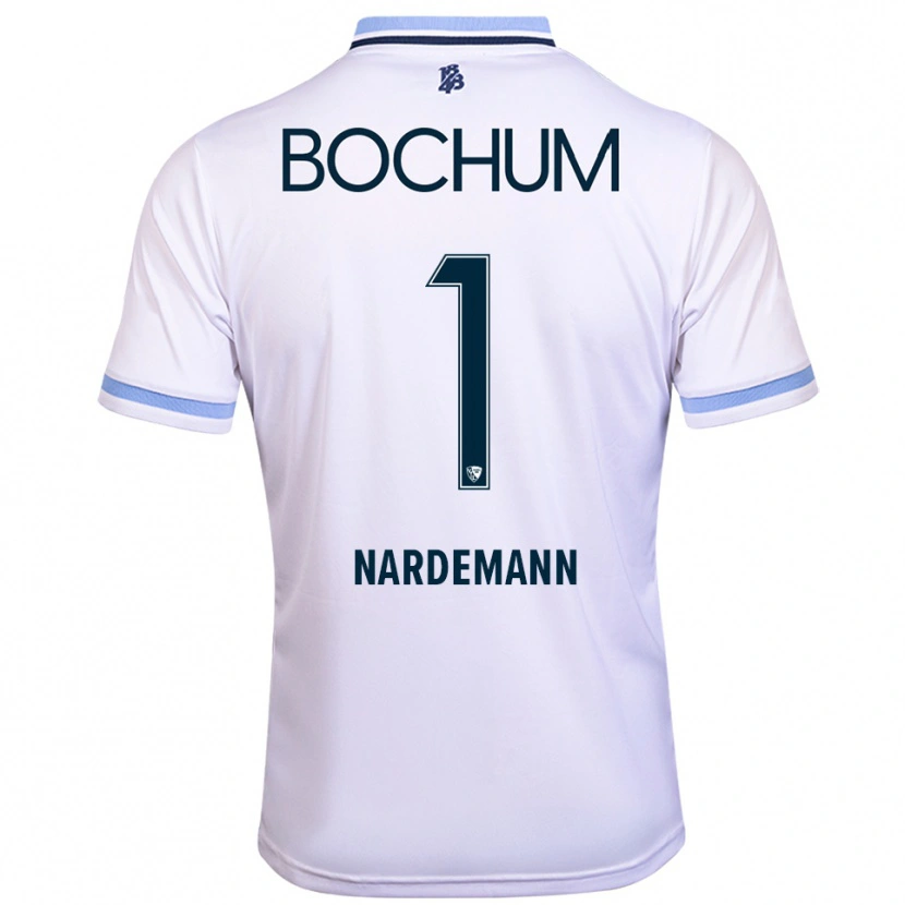 Danxen Homem Camisola Kari Närdemann #1 Branco Azul Celeste Alternativa 2025/26 Camisa Brasil