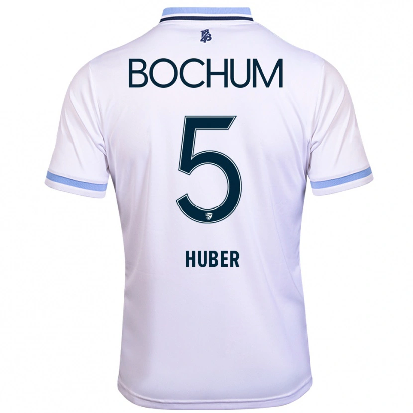 Danxen Homem Camisola Lilian Huber #5 Branco Azul Celeste Alternativa 2025/26 Camisa Brasil