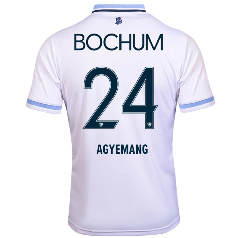 Danxen Homem Camisola Donovan Agyemang #24 Branco Azul Celeste Alternativa 2025/26 Camisa Brasil
