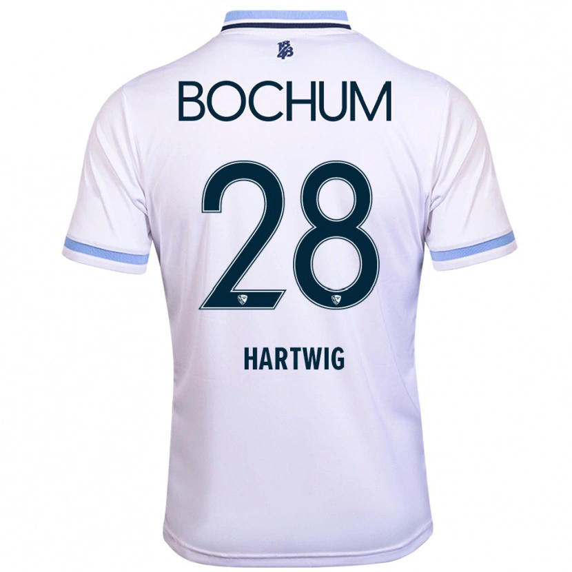 Danxen Homem Camisola Luis Hartwig #28 Branco Azul Celeste Alternativa 2025/26 Camisa Brasil
