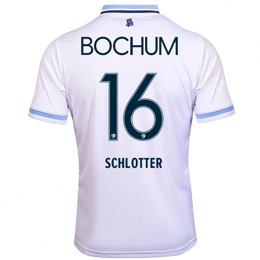 Danxen Homem Camisola Joel Schlotter #16 Branco Azul Celeste Alternativa 2025/26 Camisa Brasil
