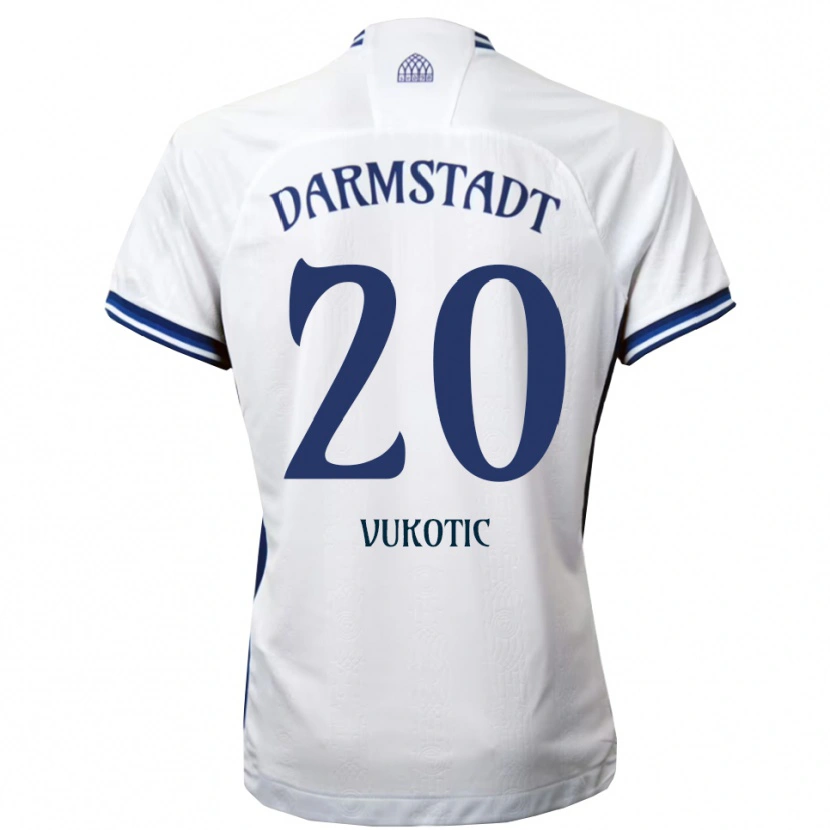 Danxen Homem Camisola Aleksandar Vukotic #20 Branco Azul Alternativa 2025/26 Camisa Brasil