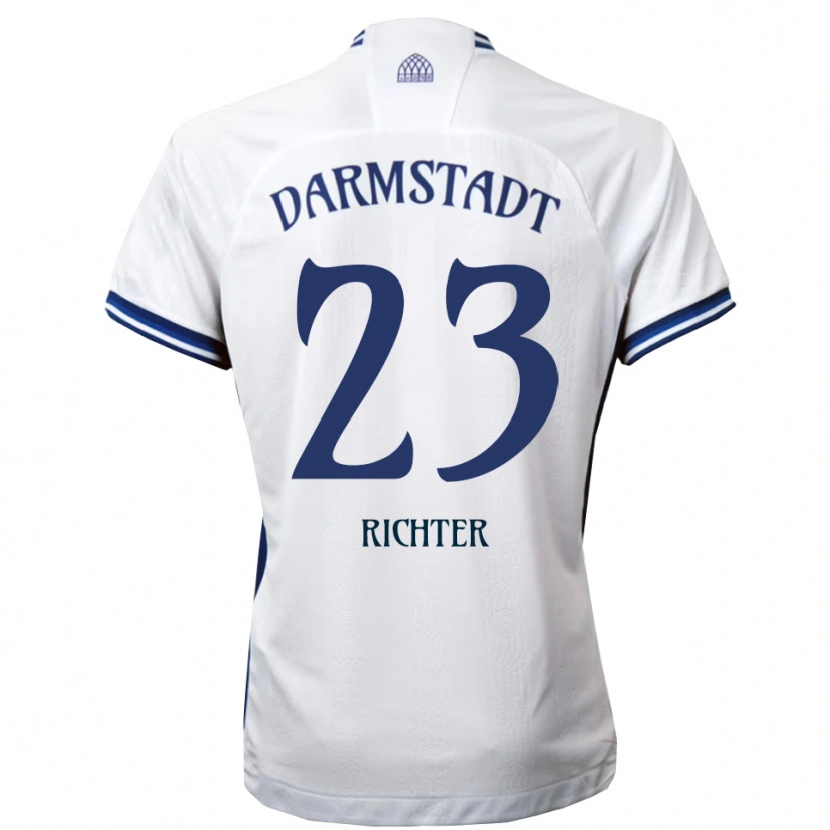 Danxen Homem Camisola Marco Richter #23 Branco Azul Alternativa 2025/26 Camisa Brasil