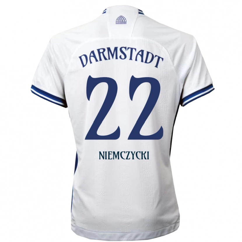 Danxen Homem Camisola Karol Niemczycki #22 Branco Azul Alternativa 2025/26 Camisa Brasil