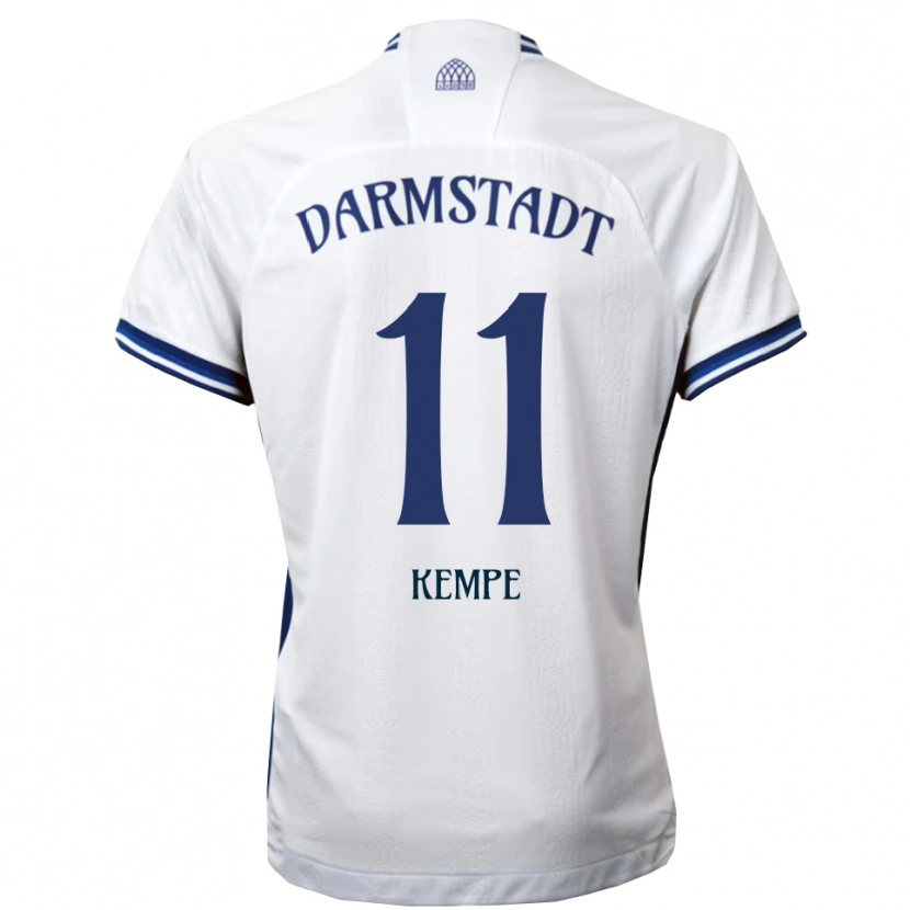 Danxen Homem Camisola Tobias Kempe #11 Branco Azul Alternativa 2025/26 Camisa Brasil