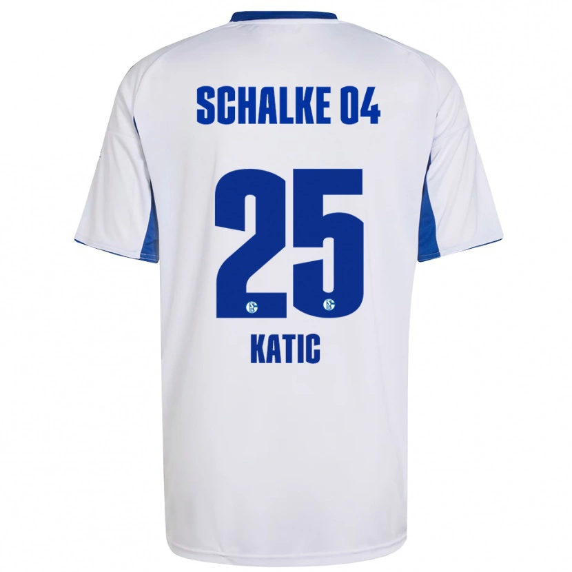 Danxen Homem Camisola Nikola Katic #25 Branco Azul Alternativa 2025/26 Camisa Brasil