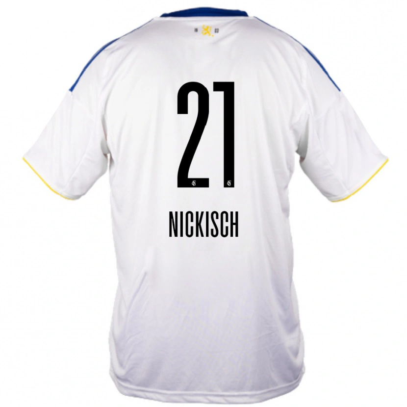 Danxen Homem Camisola Jonas Nickisch #21 Branco Azul Amarelo Alternativa 2025/26 Camisa Brasil