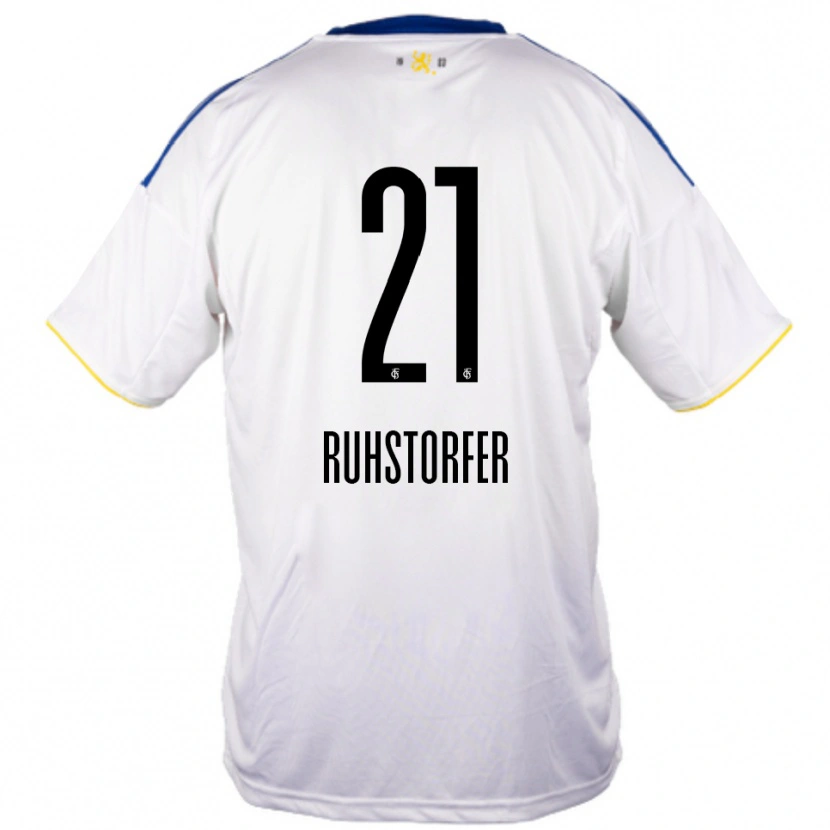 Danxen Homem Camisola Kimberly Ruhstorfer #21 Branco Azul Amarelo Alternativa 2025/26 Camisa Brasil