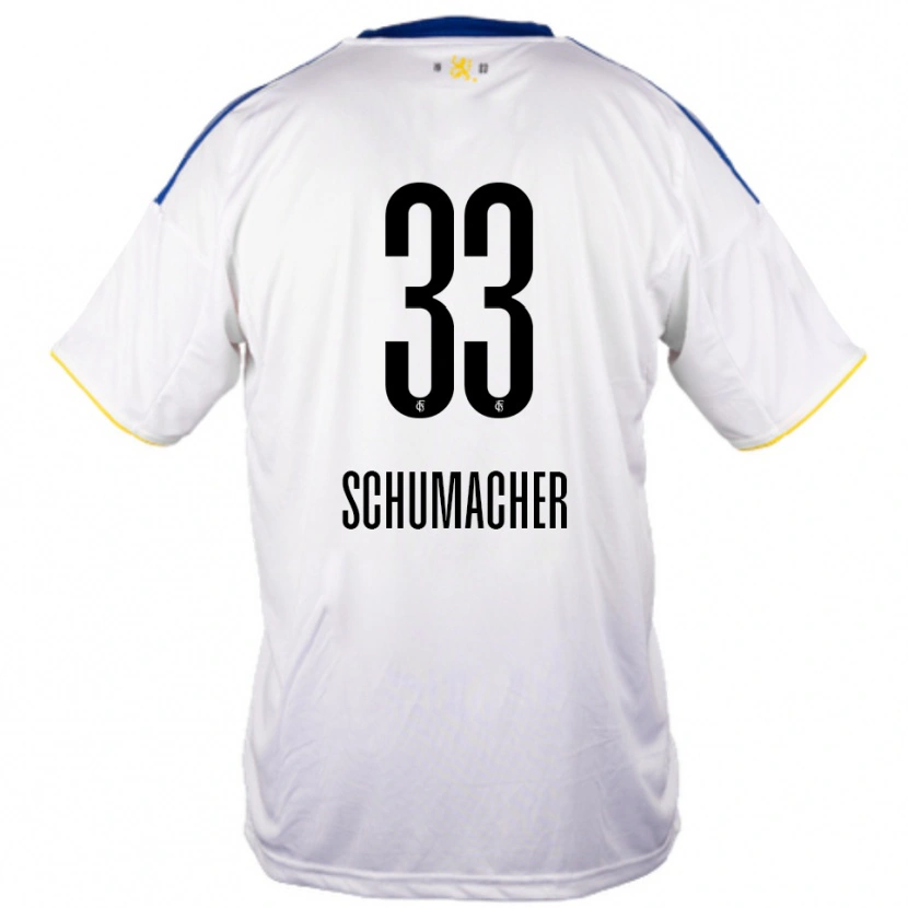 Danxen Homem Camisola Till Schumacher #33 Branco Azul Amarelo Alternativa 2025/26 Camisa Brasil