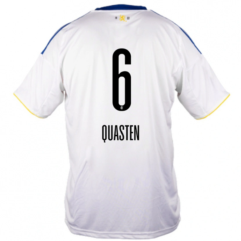 Danxen Homem Camisola Felix Quasten #6 Branco Azul Amarelo Alternativa 2025/26 Camisa Brasil