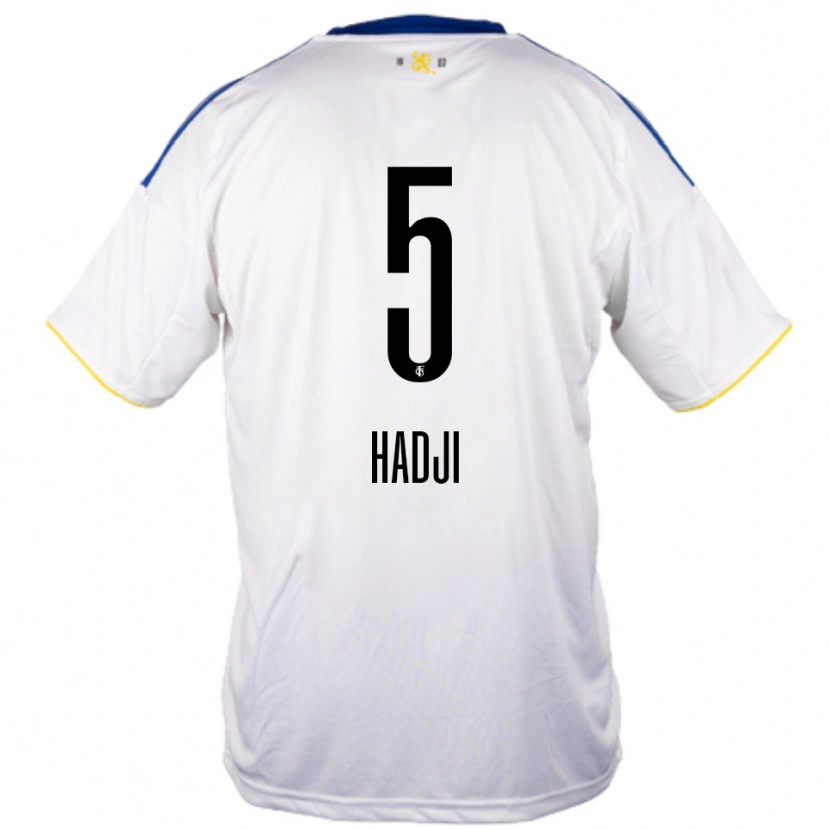 Danxen Homem Camisola Wahid Hadji #5 Branco Azul Amarelo Alternativa 2025/26 Camisa Brasil