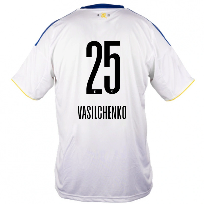 Danxen Homem Camisola Leonard Vasilchenko #25 Branco Azul Amarelo Alternativa 2025/26 Camisa Brasil