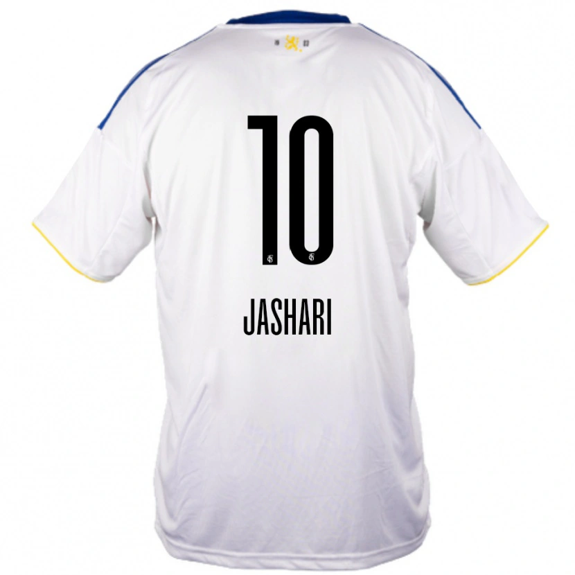 Danxen Homem Camisola Ram Jashari #10 Branco Azul Amarelo Alternativa 2025/26 Camisa Brasil