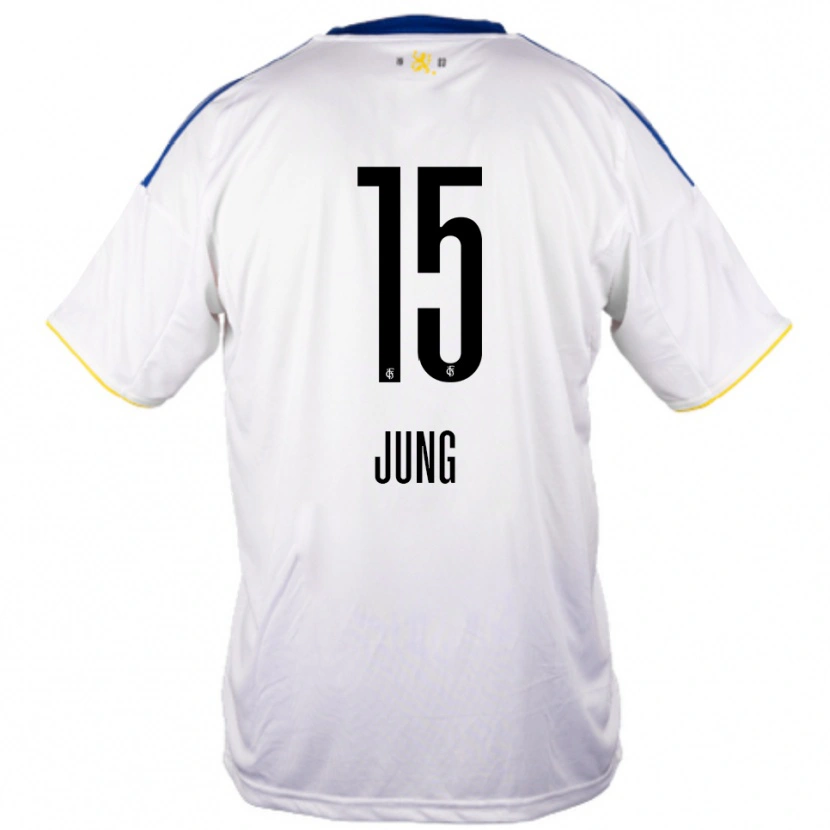 Danxen Homem Camisola Elias Jung #15 Branco Azul Amarelo Alternativa 2025/26 Camisa Brasil