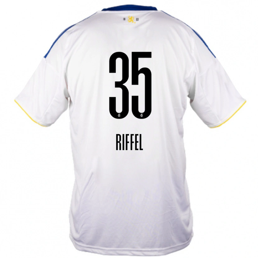 Danxen Homem Camisola Kim Riffel #35 Branco Azul Amarelo Alternativa 2025/26 Camisa Brasil