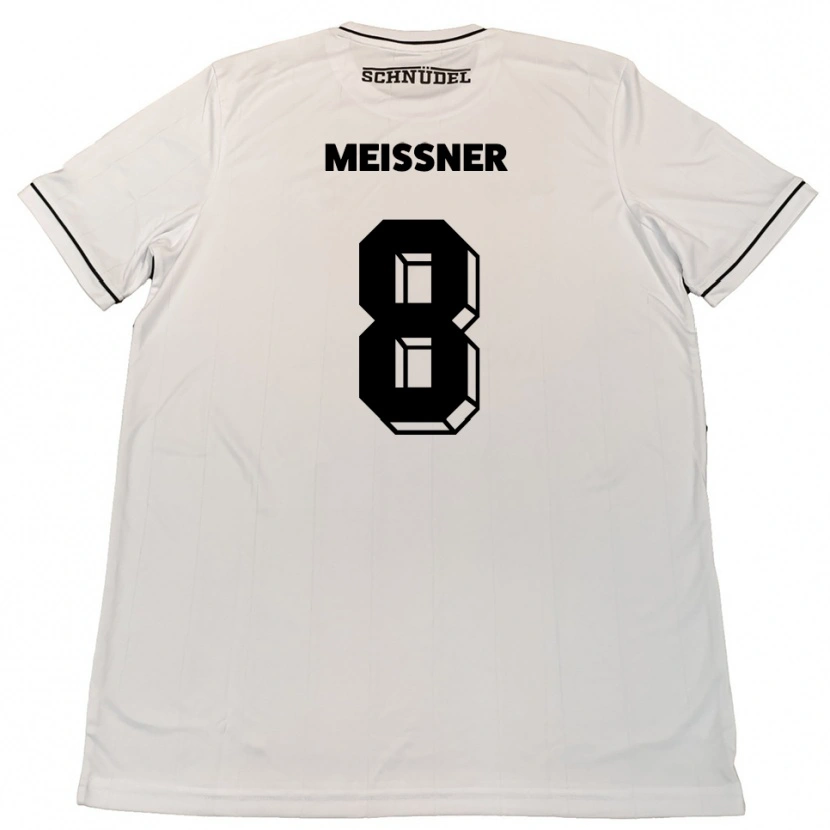 Danxen Homem Camisola Thomas Meißner #8 Branco Preto Alternativa 2025/26 Camisa Brasil