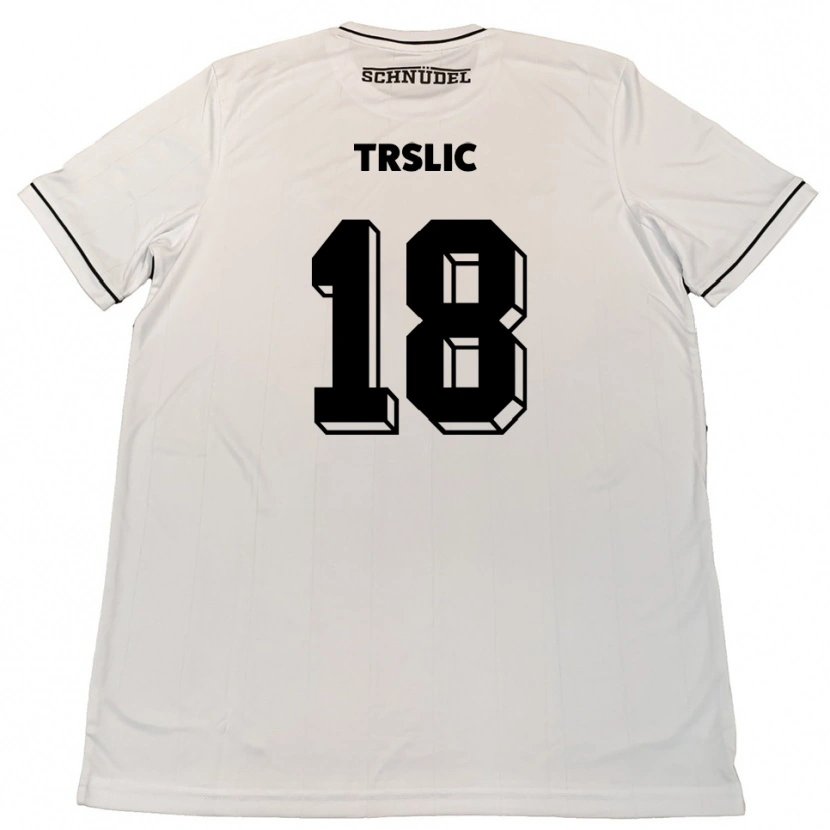 Danxen Homem Camisola Luca Trslic #18 Branco Preto Alternativa 2025/26 Camisa Brasil