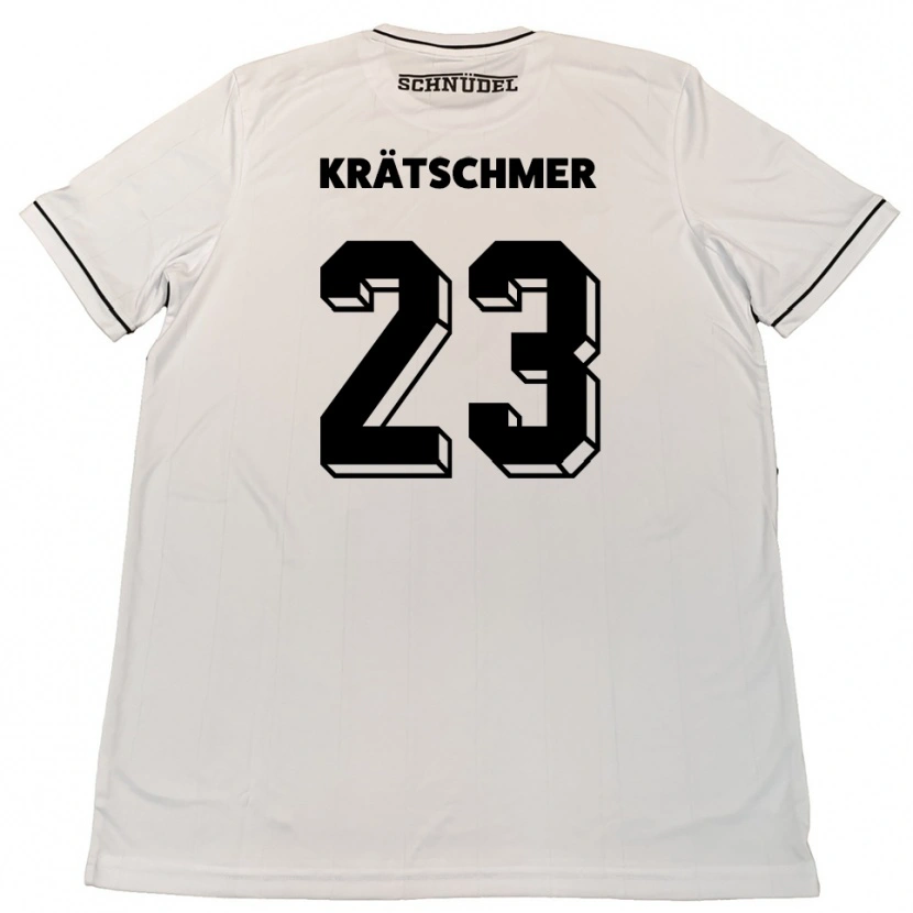 Danxen Homem Camisola Pius Krätschmer #23 Branco Preto Alternativa 2025/26 Camisa Brasil