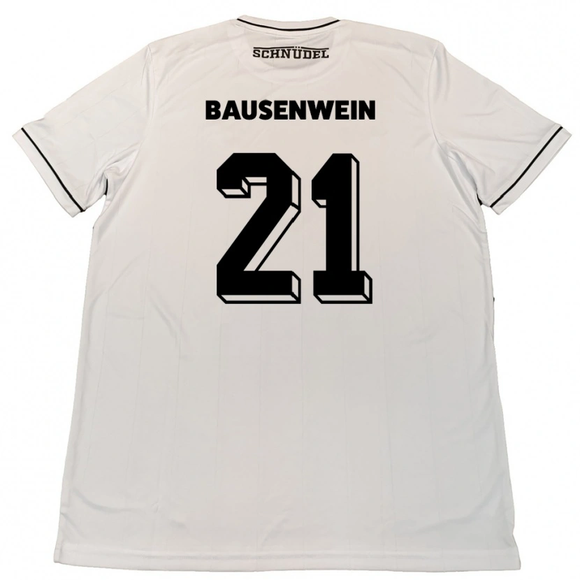Danxen Homem Camisola Lauris Bausenwein #21 Branco Preto Alternativa 2025/26 Camisa Brasil