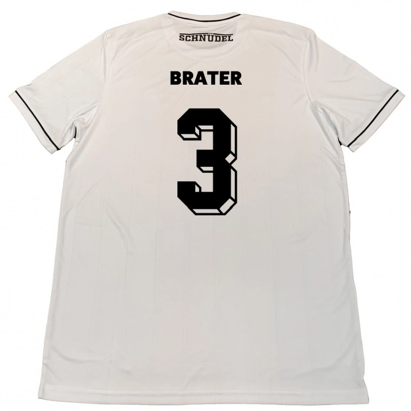 Danxen Homem Camisola Janis Brater #3 Branco Preto Alternativa 2025/26 Camisa Brasil