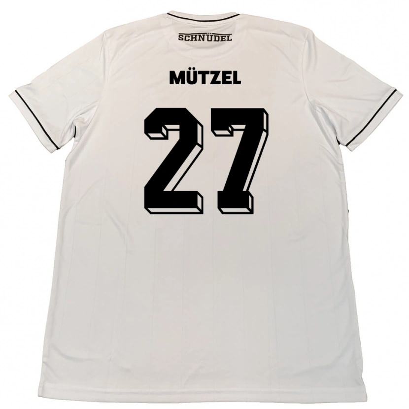 Danxen Homem Camisola Nuno Mützel #27 Branco Preto Alternativa 2025/26 Camisa Brasil