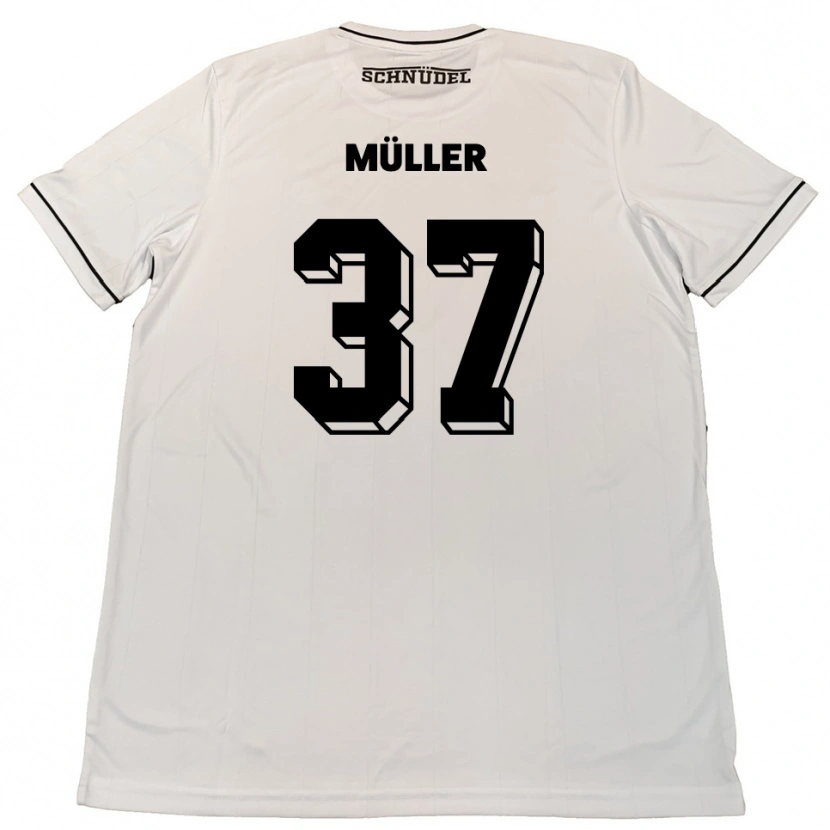 Danxen Homem Camisola Sebastian Müller #37 Branco Preto Alternativa 2025/26 Camisa Brasil