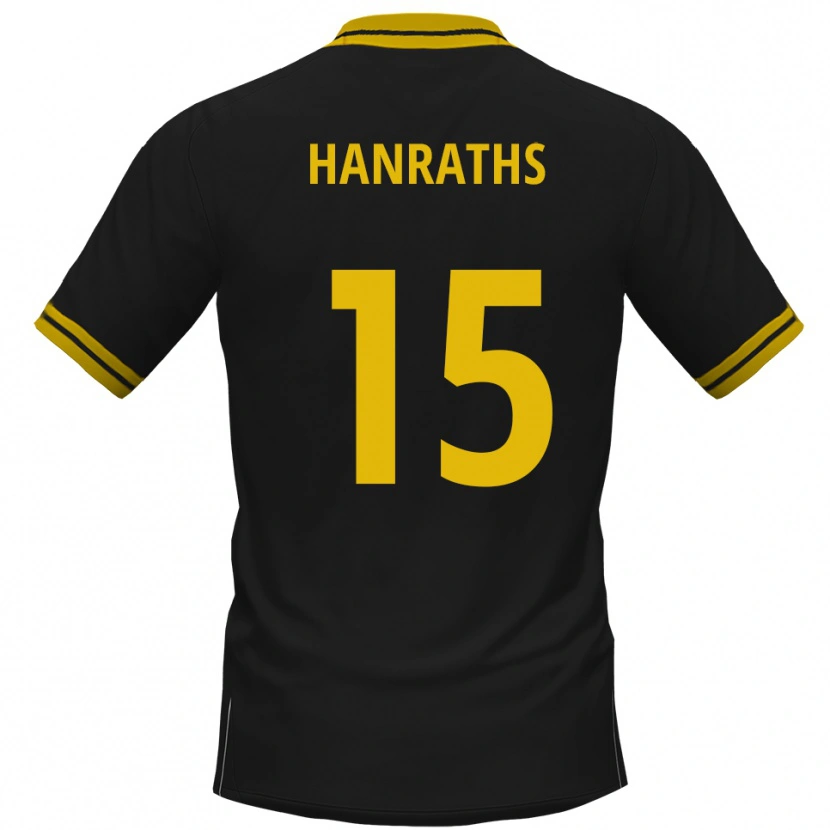 Danxen Homem Camisola Mika Hanraths #15 Preto Amarelo Alternativa 2025/26 Camisa Brasil