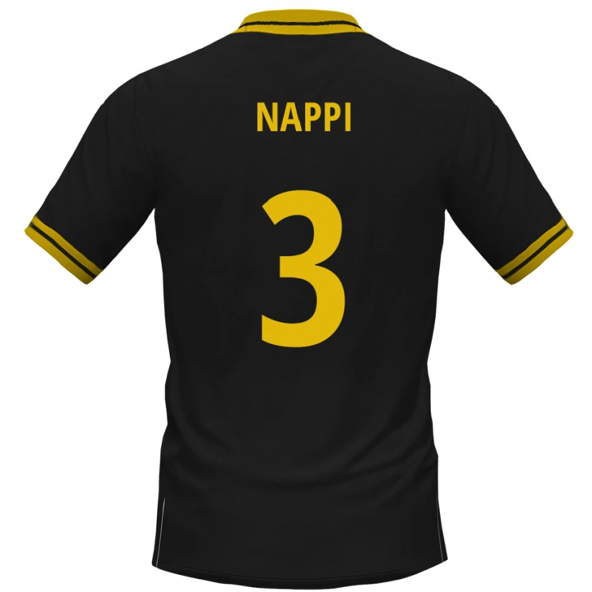 Danxen Homem Camisola Johann Deumi-Nappi #3 Preto Amarelo Alternativa 2025/26 Camisa Brasil