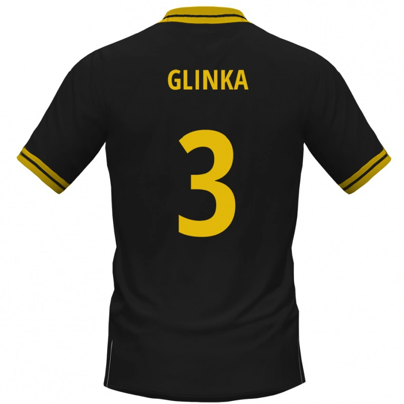 Danxen Homem Camisola Tim Glinka #3 Preto Amarelo Alternativa 2025/26 Camisa Brasil