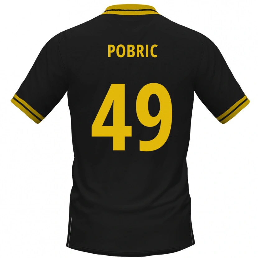 Danxen Homem Camisola Mika Pobric #49 Preto Amarelo Alternativa 2025/26 Camisa Brasil
